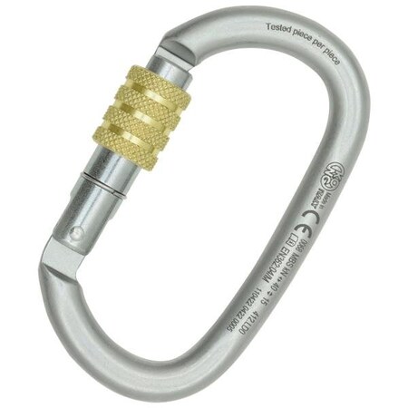 Ovalone Screw Carabiner Lunar White